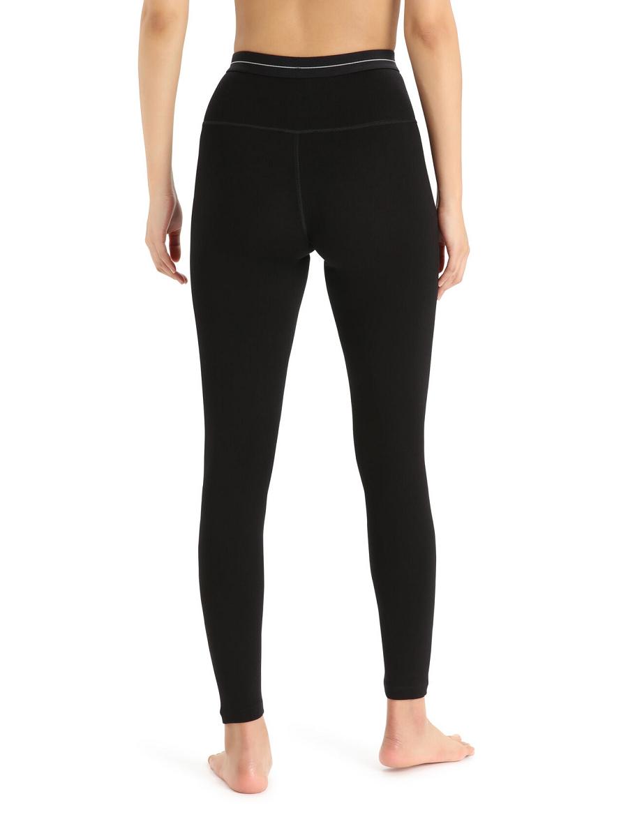 Black Women's Icebreaker Merino 260 Tech High Rise Leggings | USA 1533JPQJ